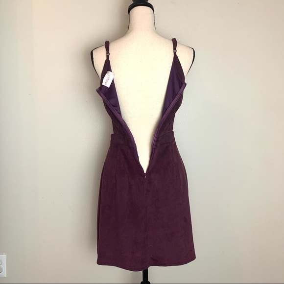 Moon Burgundy Open Sides Dress Large - Picture 4 of 10